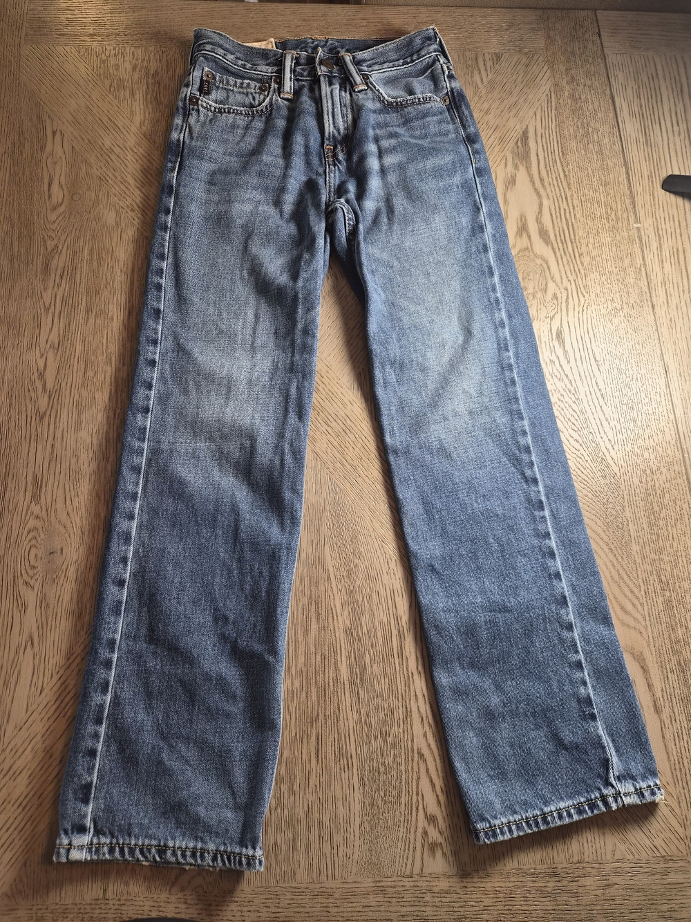 abercrombie kids light blue straight leg jeans